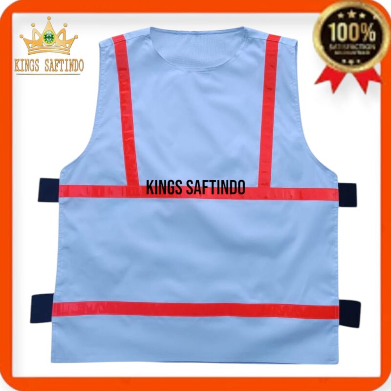 ROMPI SAFETY WARNA PUTIH CUSTOM LOGO K3