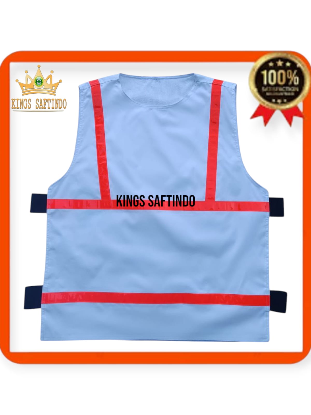 ROMPI SAFETY WARNA PUTIH CUSTOM LOGO K3