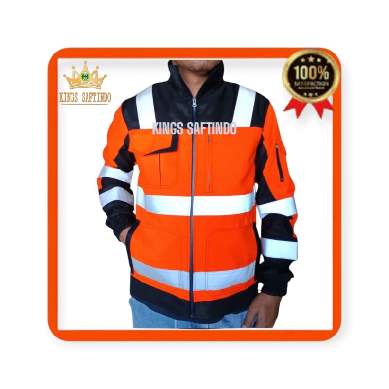 JAKET SAFETY CUSTOM REFLEKTOR 3M TERBARU