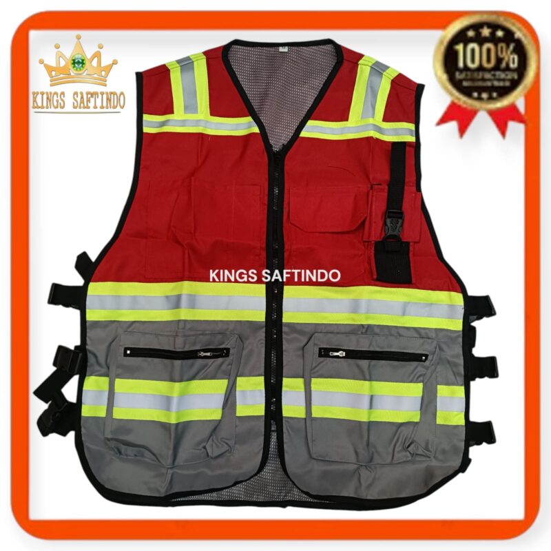 ROMPI SAFETY BAHAN TASLAN SHOTLITE 3M WARNA MERAH ABU