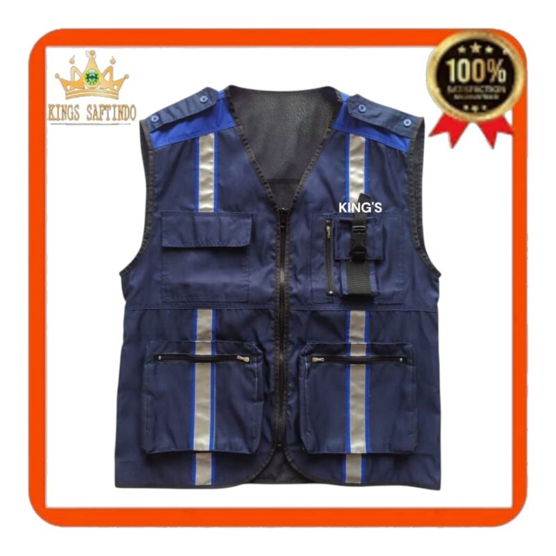 SAFETY VEST WARNA NAVY KOMBINASI SCHOTLITE 3M