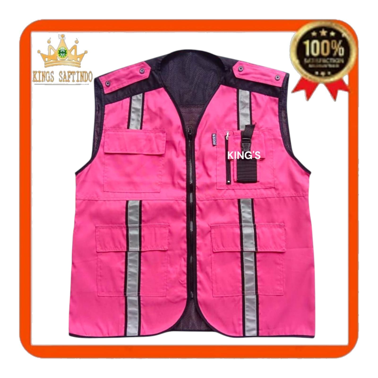 SAFETY VEST PINK / ROMPI SAFETY WANITA SCHOTLITE 3M TERBARU