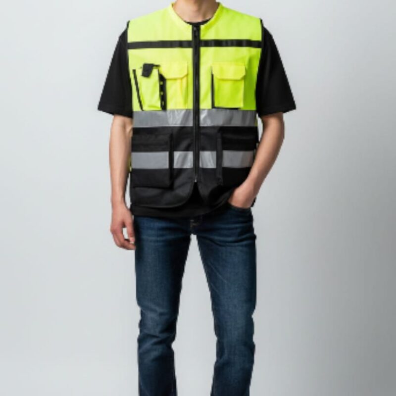 SAFETY VEST HIJAU STABILLO KOMBINASI  HITAM