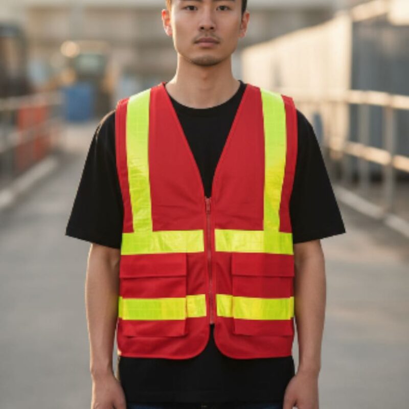 SAFETY VEST MERAH SCHOTLITE PVC TERBARU