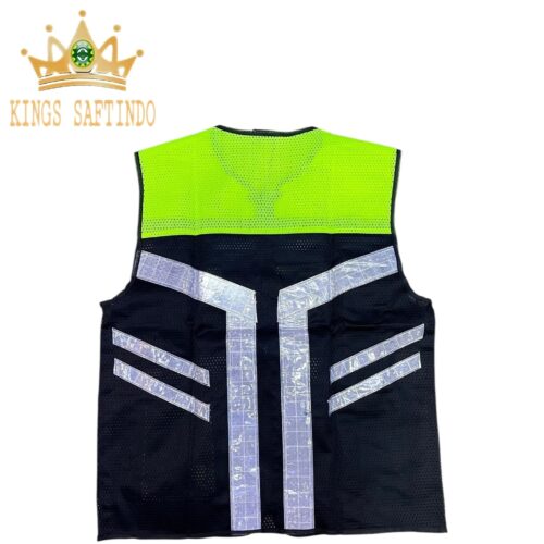 SAFETY VEST BAHAN JALA JARING 1 LAPIS ORI.